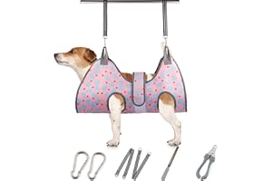 ATESON Dog Grooming Hammock for Small Dogs & Cats, Dog Grooming Harness for Nail Trimming, Pet Grooming Sling Helper with Nail Clippers/Nail Trimmers