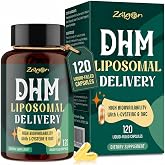 Liposomal DHM with Milk Thistle, NAC &amp; B Vitamins, After-Drinking Support | Dihydromyricetin with L-cysteine &amp; L-Theanine for Liver Detox and Supports Glutathione Production, Electrolytes for Hydration
