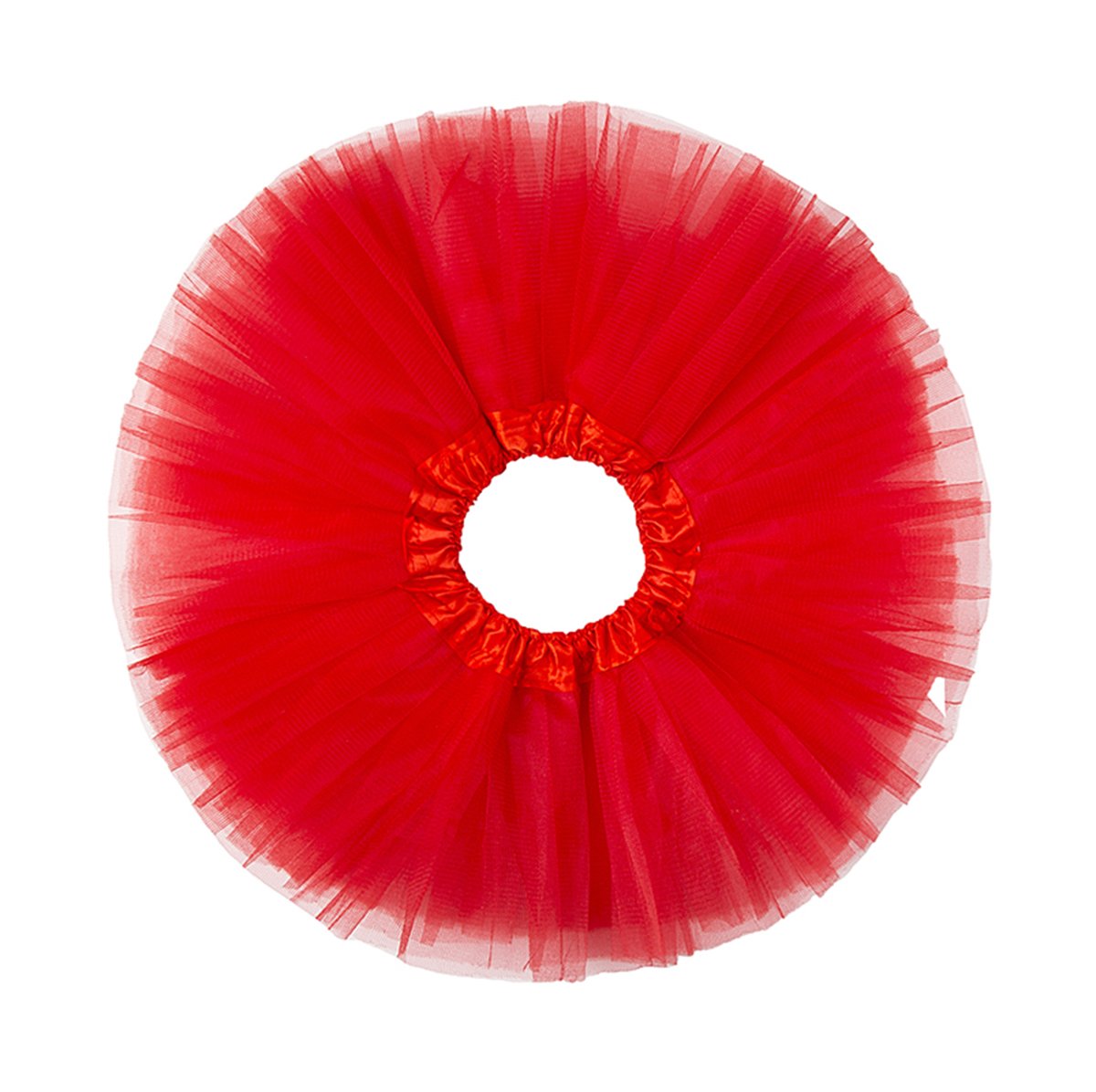 belababy Newborn Girls Tutu 5 Layers Tulle Dress Up Skirt, Red