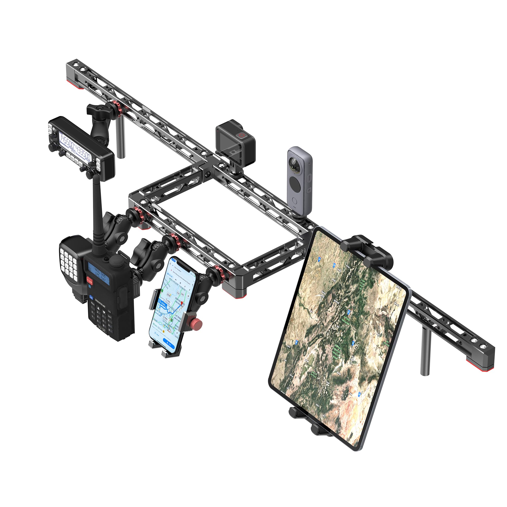 Photo 1 of EASEORD Dash Mount Platform Phone Holder for 2007-2017 Jeep Wrangler JK JKU, Cellphone Dash Mount for Phone,Radio, Tablet,iPad,Handheld walkie Talks,for Gopro Insta360