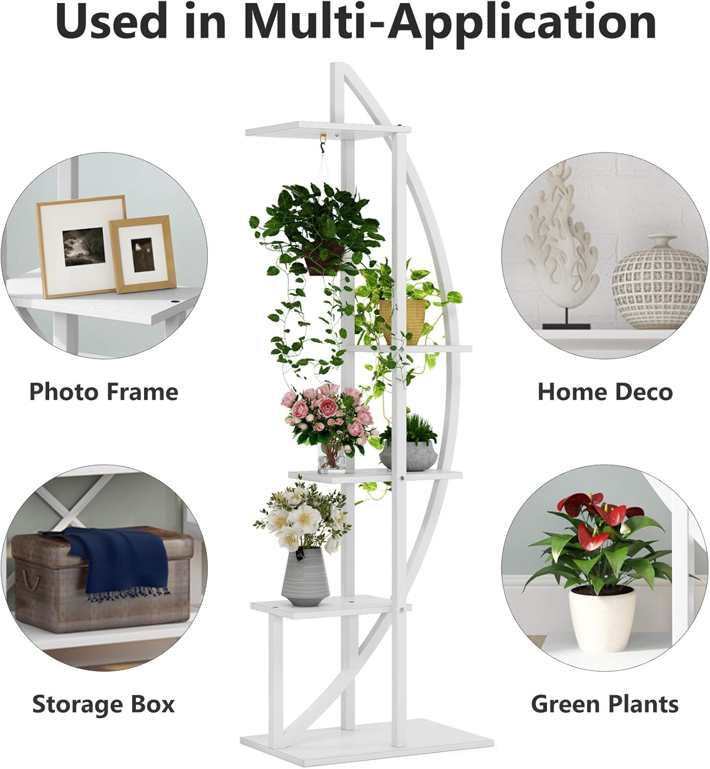 Tribesigns 5 Tier Multi Purpose Curved Display Shelf Bonsai Flower Plant Stand K Ebay