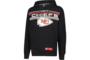 Ultra Game NFL Official Adults Super Soft Pullover Hoodie Sweatshirt - Warm Polyester Blend - Unisex, Kansas City Chiefs, Black, X-Large
