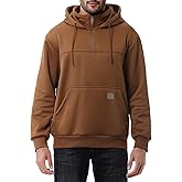 TUAOVA Men's Fashion Hoodies Sweatshirts Loose Fit Heavyweight Quarter-Zip Sweatshirt Fleece-Lined Pullover