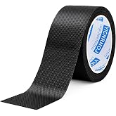Yicnrnoj 2 Inch x 16.4 FT Black Rubber Grip Tape, Textured &amp; Adhesive | PU, waterproof wear-resistant heat resistant, comfortable in hands, for handles, tools, DIY, home use