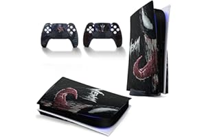 LEYPIAN Stickers for PS5 Console and Controller Skin Set,Wrap Decal Cover Vinyl Skin Disk Version， Anime Decal Kit Style D