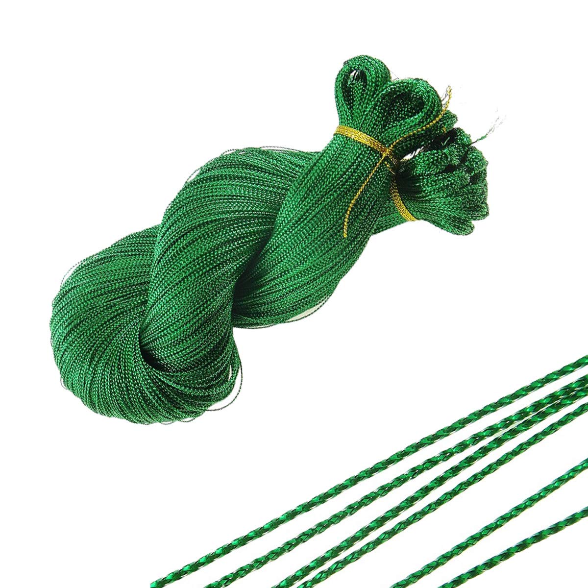 Perlin 50 Metres Bead Cord 0.8 mm Bead Thread Jewellery Cord Nylon Cord Craft Cord Metallic Effect Jewellery Making Green