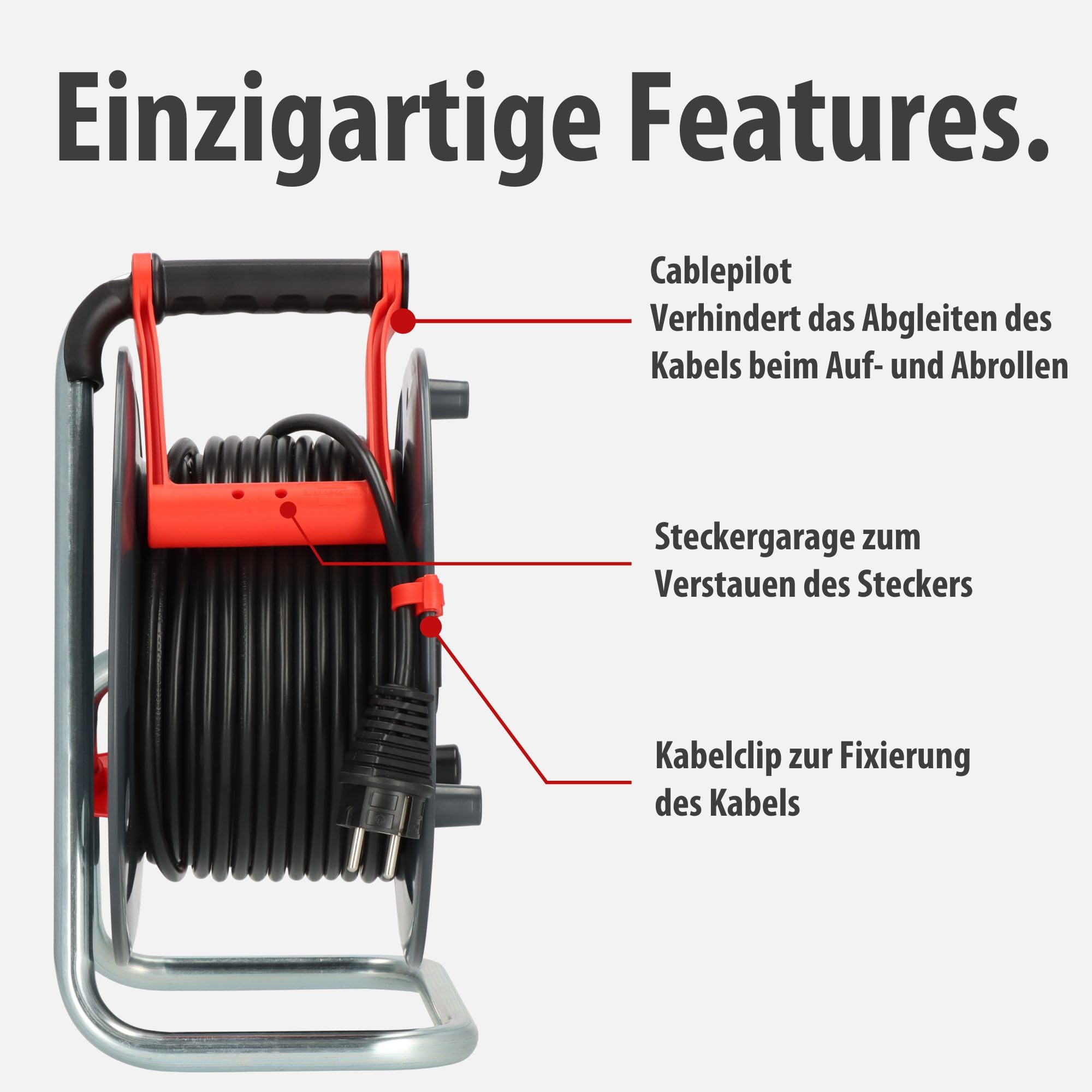 Brennenstuhl Garant V2 IP44 Kabeltrommel 40m outdoor (Made in Germany, 3 Schutzkontakt-Steckdosen, Spezialkunststoff) 4
