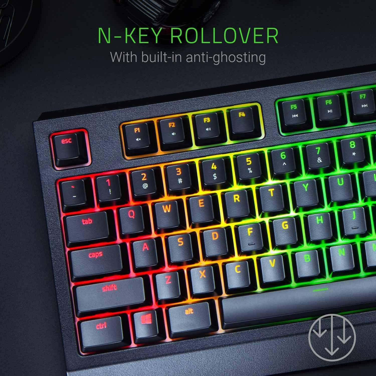 Razer BlackWidow Mechanical Gaming Keyboard: Green Mechanical Switches - Tactile & Clicky - Chroma RGB Lighting - Anti-Ghosting - Programmable Macro Functionality: Computers & Accessories