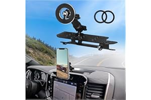 WXRYLYN 2024 2025 Ram Metal Dash Mount Magnetic Phone Holder for 2019-2025 2026 Ram 1500 2500 3500 TRX Metal Dash Platform Phone Mount 2025 Cell Phone Mount