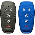 Qty(2) Alegender 5 Buttons Smart Key Fobs Remote Covers Case Holder Glove Skin for Ford Fusion F-150 Mustang Lincoln MKZ MKC