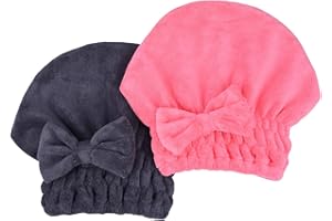 MAYOUTH Microfiber Hair Drying Caps Makeup Hats Moisture Wicking Extreme Soft & Ultra Absorbent Fast Drying One Size Great Gi