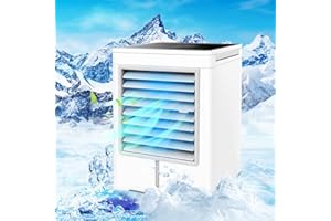 HAYI Personal Air Cooler, Portable Evaporative Conditioner with 3 Wind Speeds Touch Screen Small Desktop Cooling Fan, Mini Air Conditioner Fan for Home, Bedroom Room, Office, Dorm, Camping Tent