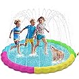 Heeyoo Splash Pad for Kids and Toddlers - Non-Slip Summer Outdoor Water Toys, Sprinkler Pool, Scratch Resistant Thicken Dog Fountain Play Mat