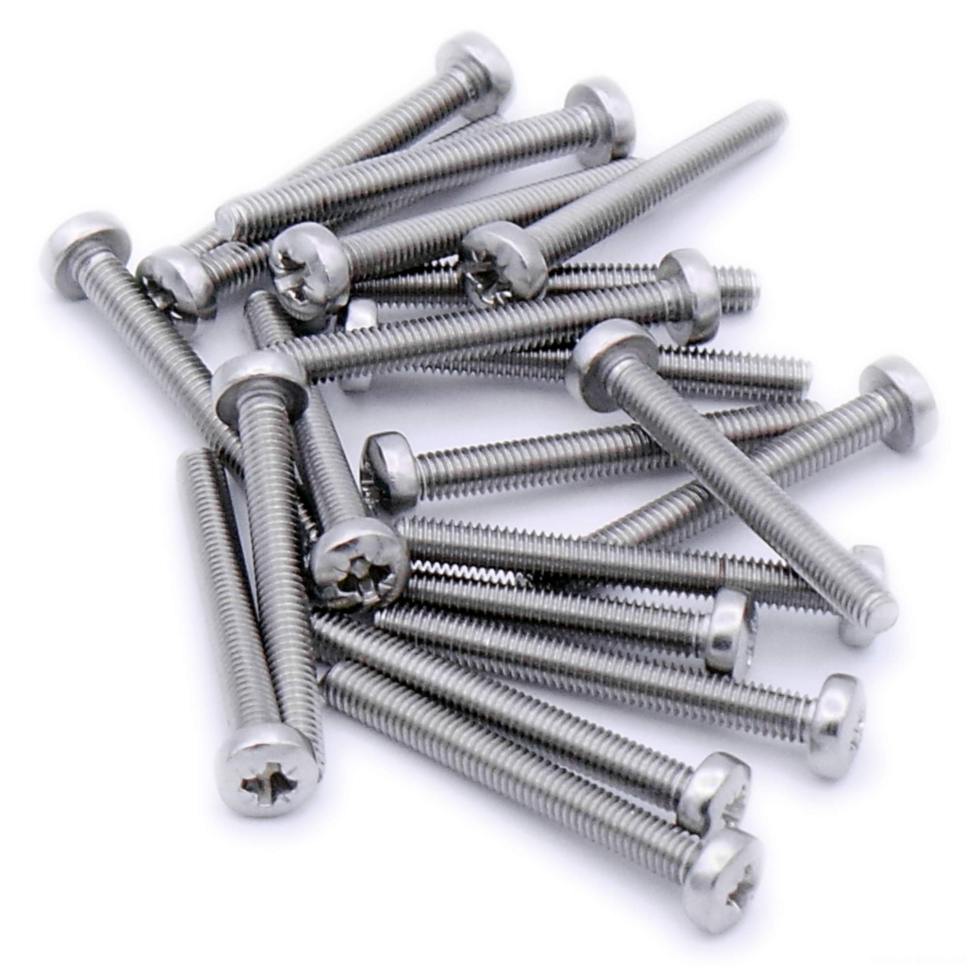 M5 (5mm x 6mm) Pozi Pan Machine Screw (Bolt) - Stainless Steel (A2) (Pack of 20)