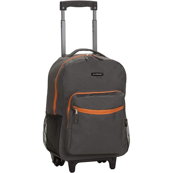 Amazon.com: Rockland Single Handle Laptop Rolling Backpack, 19", Navy :  Sports & Outdoors