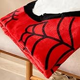 AUIVTY Spider Blanket Spider Gifts for Boys Girls 5-12 Fleece Throw Blanket Kids Adult Birthday Halloween Bedroom Decoration (Red, 50"x60", Spider)