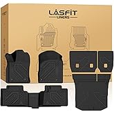 LASFIT Floor Mats Set for Jeep Grand Cherokee 2015 2014 2013, All Weather TPE Custom Fit Car Mats Floor Liners Seatback Cargo Liner Cargo Mat Black