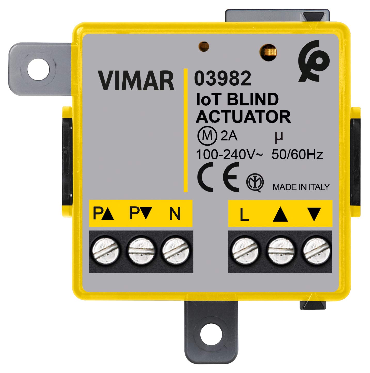 VIMAR 03982 IoT Connected Roller Shutter Relay Module for Roller Shutter with Slats Orientation, Remote Control, Dual Bluetooth and Zigbee Technology, Grey