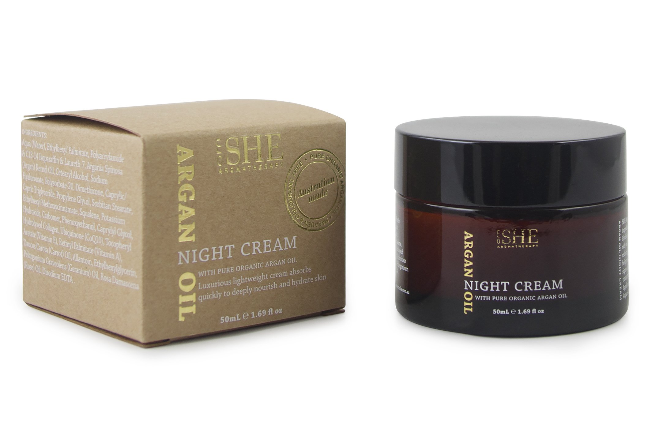 Om She Aromatherapy Argan Oil Eye Serum .67 fl oz (20ml) Pure Organic