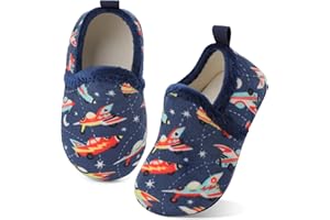 XIHALOOK Toddler Boys Girls House Slippers with Microfleece Lining Cozy Household Shoes Non-slip for Kids