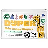 DYPER Newborn Diapers Size 0 Under 10lbs 34 Count Plant-Based, Day &amp; Night | Premium Leak Protection &amp; Skin-Friendly Comfort with Soft newborn baby diaper, Designed for Gentle, Dry Protection