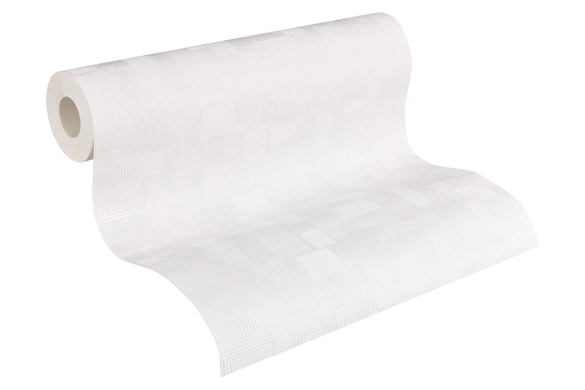 A.S. Création Paintable Non-Woven Wallpaper 10.05 x 0.53 m 2625 Made in Germany 262516 White – 16