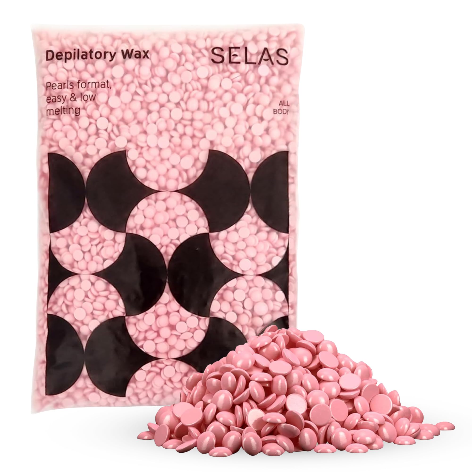 Hard Wax Beads for Hair Removal 800g | Hot Wax Beads for Face, Body & Bikini | Strip-Free Depilation for Men & Women | Ideal for Delicate Areas and All Skin Types | Smooth Salon Results at Home (PINK)