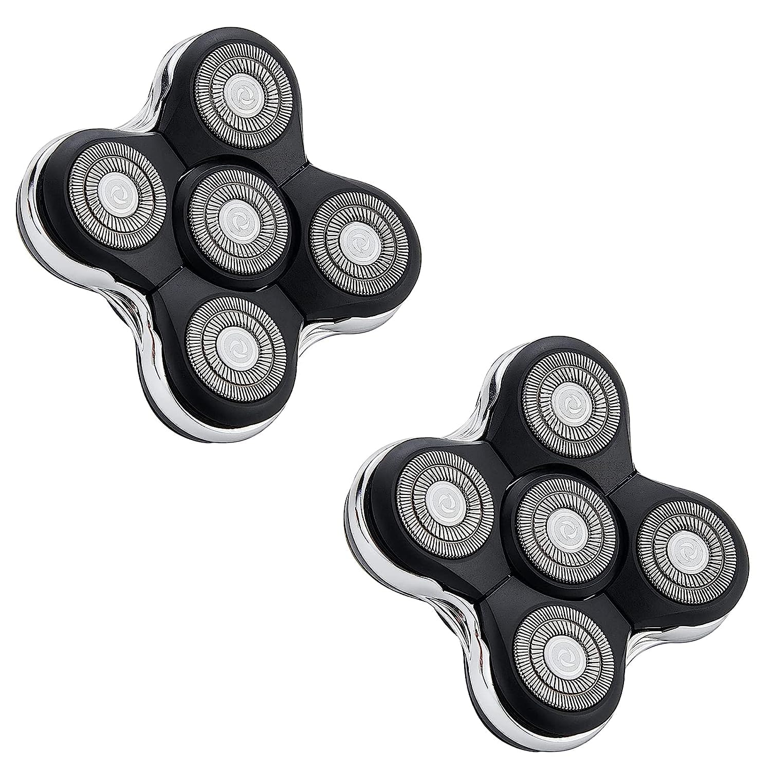 2 Pack Replacement Razor Heads Compatible with Skull Shaver Pitbull,Palm and Butterfly Kiss Razors