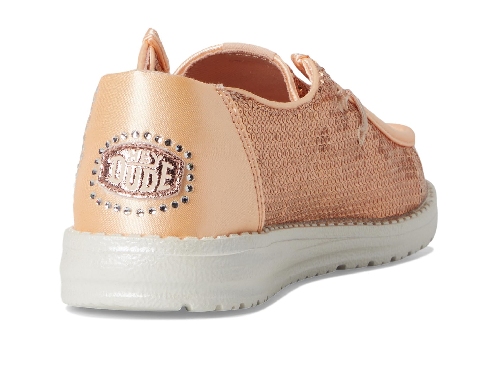 HEYDUDE Womens Wendy Disco Sequin Blush 11 Medium