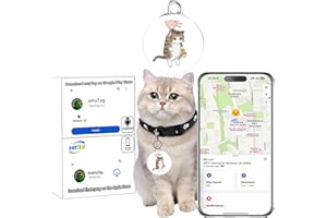 SOTFKD Cat Tracker-Airtag Cat Collar-Pet Tracker-GPS Tracker for Cats | Android and iOS Universal | No Monthly Fee | No Charging Required | Waterproof | Works with Any Collar
