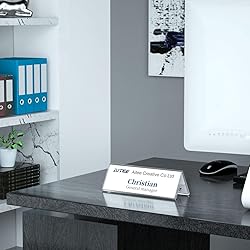 Acrylic 12 Pack Name Plates for Desks, AITEE 3x8.5