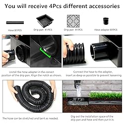Rain Gutter Downspout Extensions Flexible, Catch