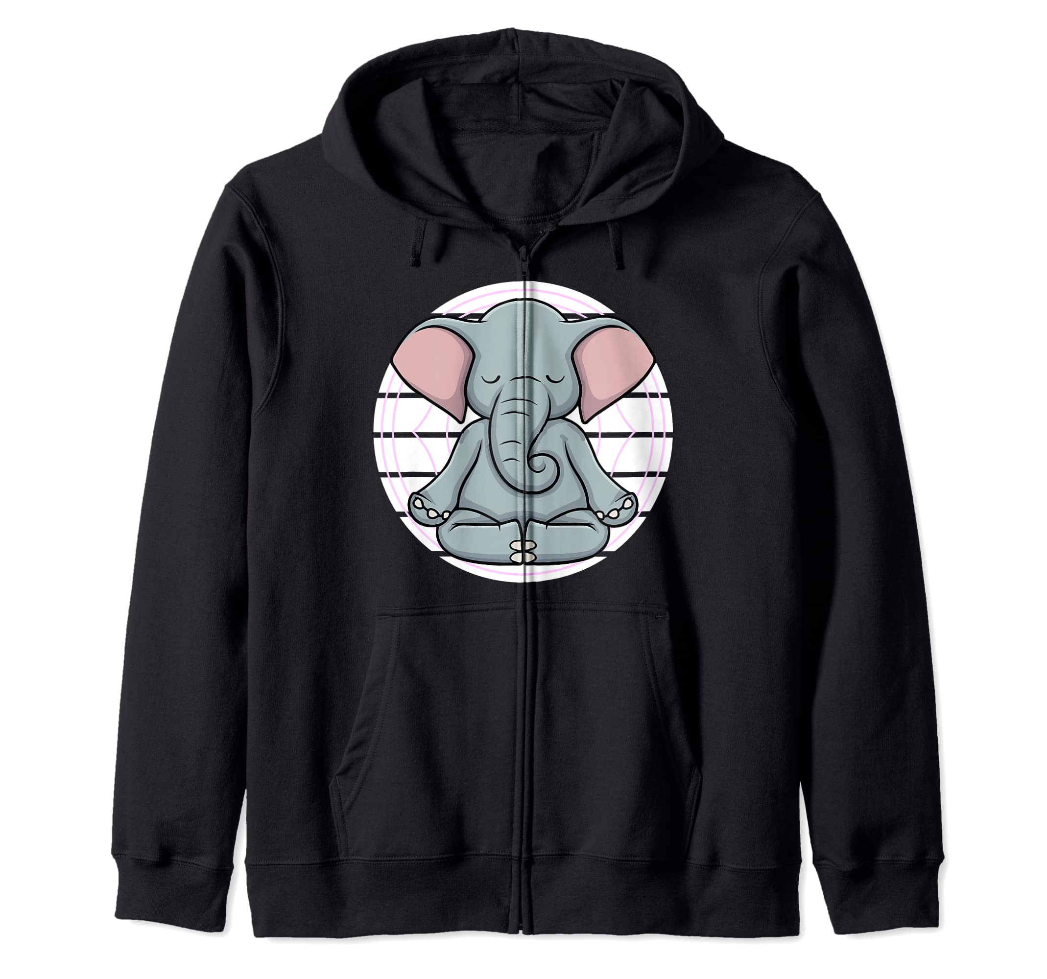 Meditation Yoga nidra Elephant meditating zen Chakra Namaste Zip Hoodie