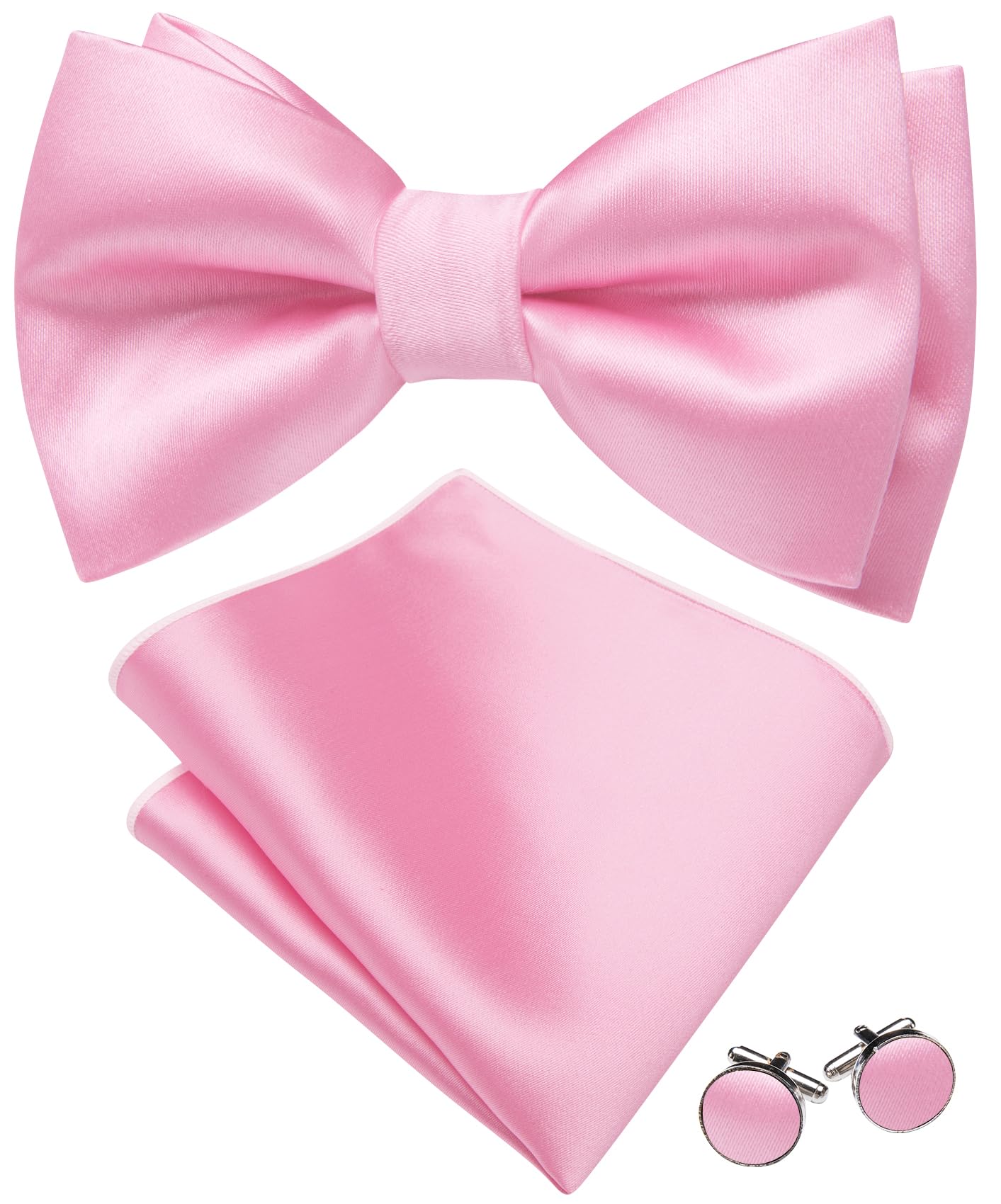 Barry.Wang Baby Pink Bow Ties for Men Pre-tied Bow