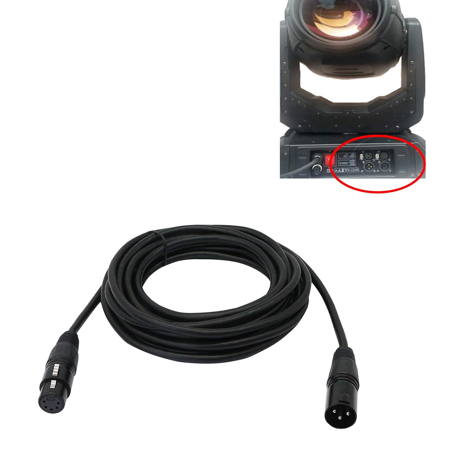 Amazon Com 5m Dmx Stage Light Cable Dj Xlr Cable Sinloon 3 Pin Male Xlr To 5 Pin Female Xlr Dmx Turnaround Connection For Moving Head Light Par Light Spotlight With Xlr Input Output 3male Industrial