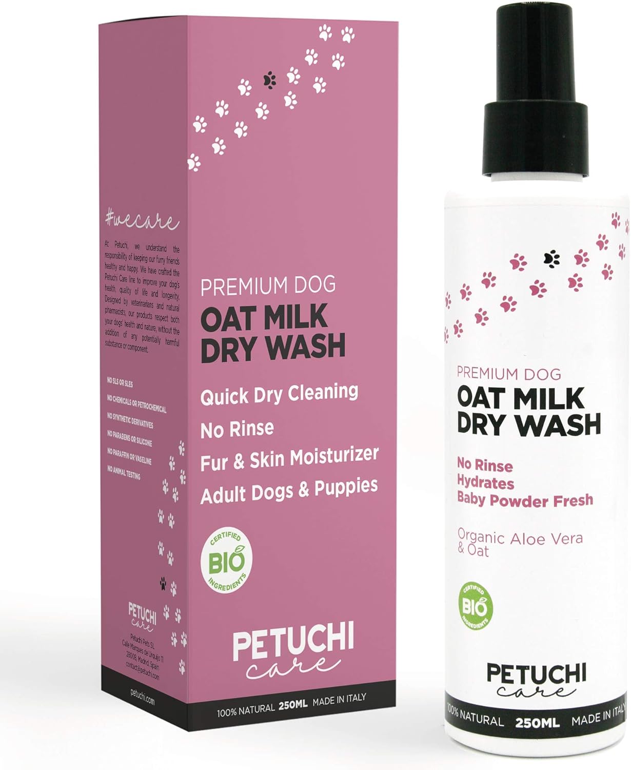 fresh dog dry shampoo powder