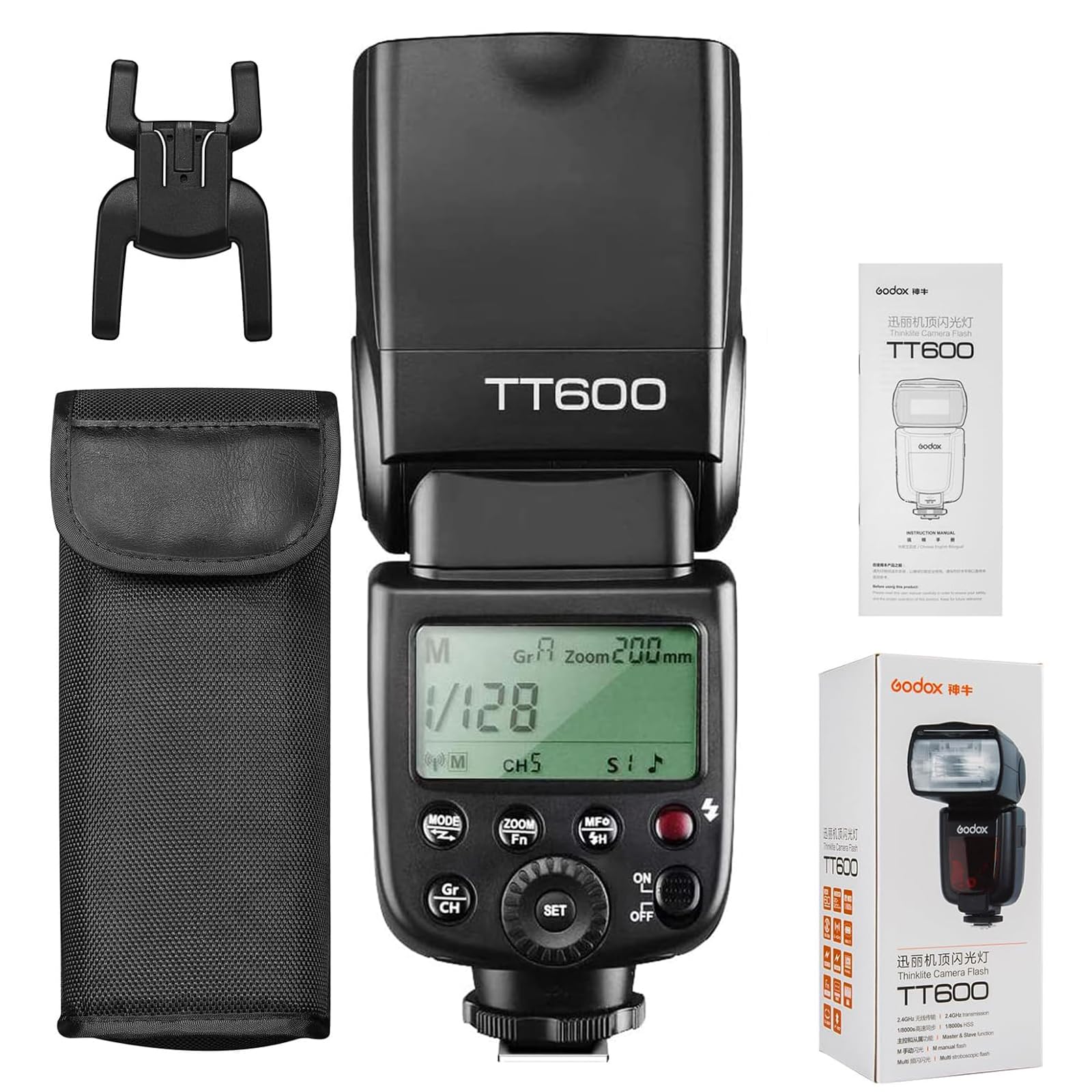 Photo 1 of Godox Flash TT600-2.4G Wireless X System, High-Speed Sync, Compatible with Canon Nikon Pentax Olympus DSLR Cameras. Powerful GN60, Quick Recycle, and Versatile Flash Modes