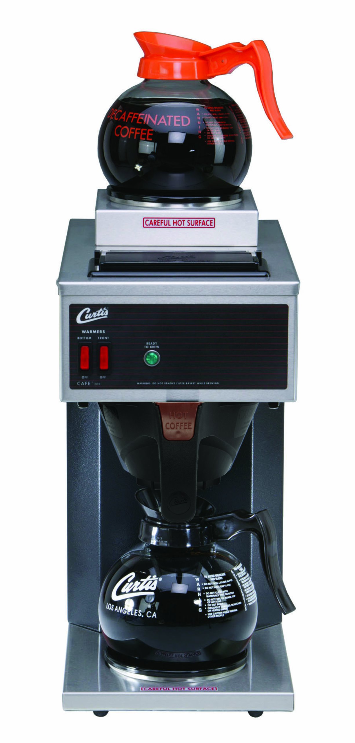 Wilbur Curtis Gemini 1.5 Gallon Satellite Coffee Dispenser With Decaf Faucet - GEM-3D