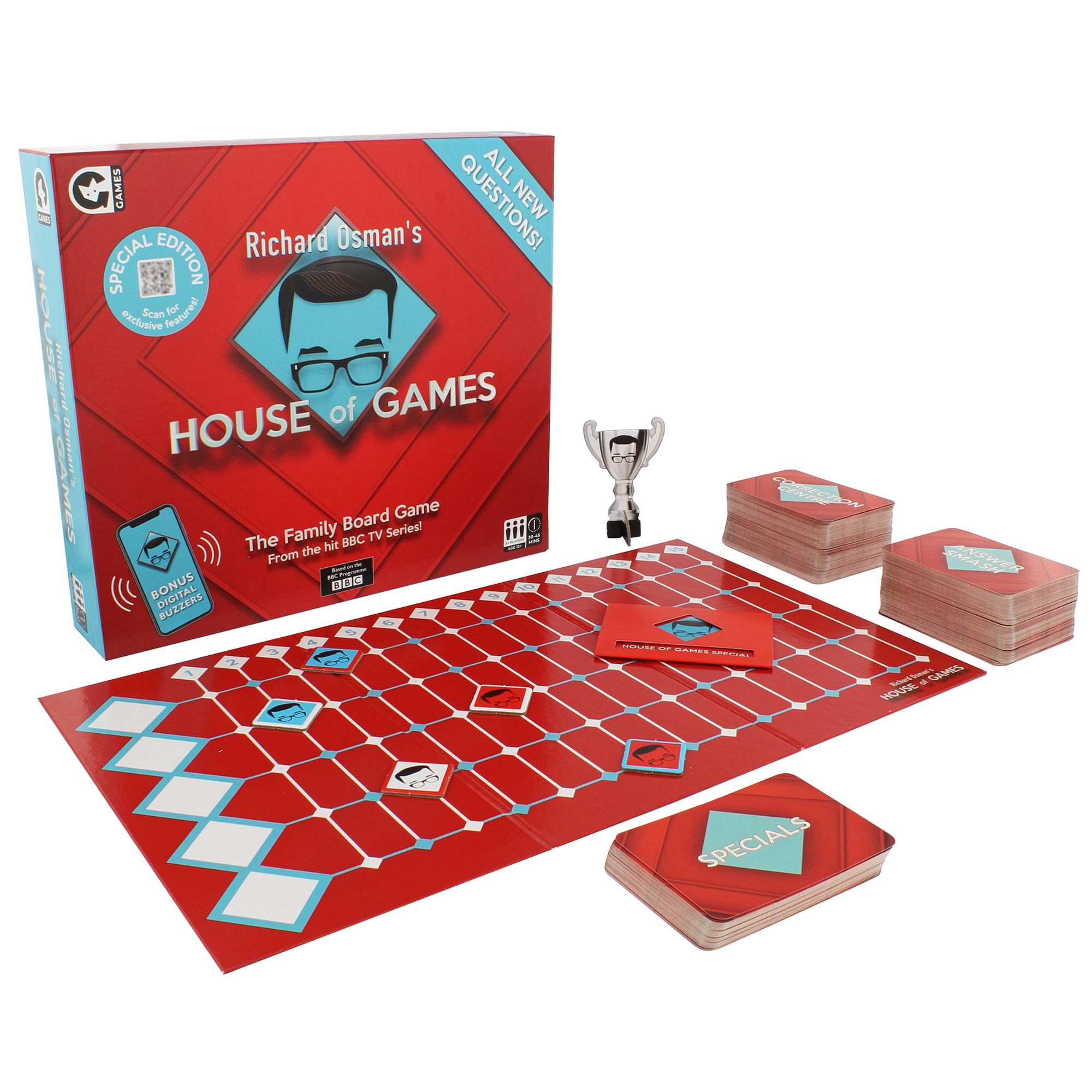 Ginger Fox House Of Games Board Game |Special Edition | Answer Trivia Puzzles | Great Family Fun Questions | Just Like The TV Show | Top Game For Parties & Groups