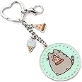 Pusheen the Cat Pizza Keyring with Mini Charms, Blue, Onesize