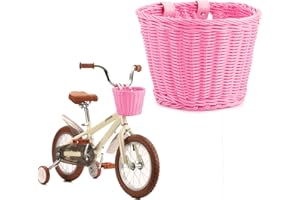 YMHOART Kids Bike Basket for Boys Girls, Front Toddler Tiny Tricycle Baskets Strider Bike Accessories Small Scooter Arts and Crafts Bike Decoration accessorieskit for Girls