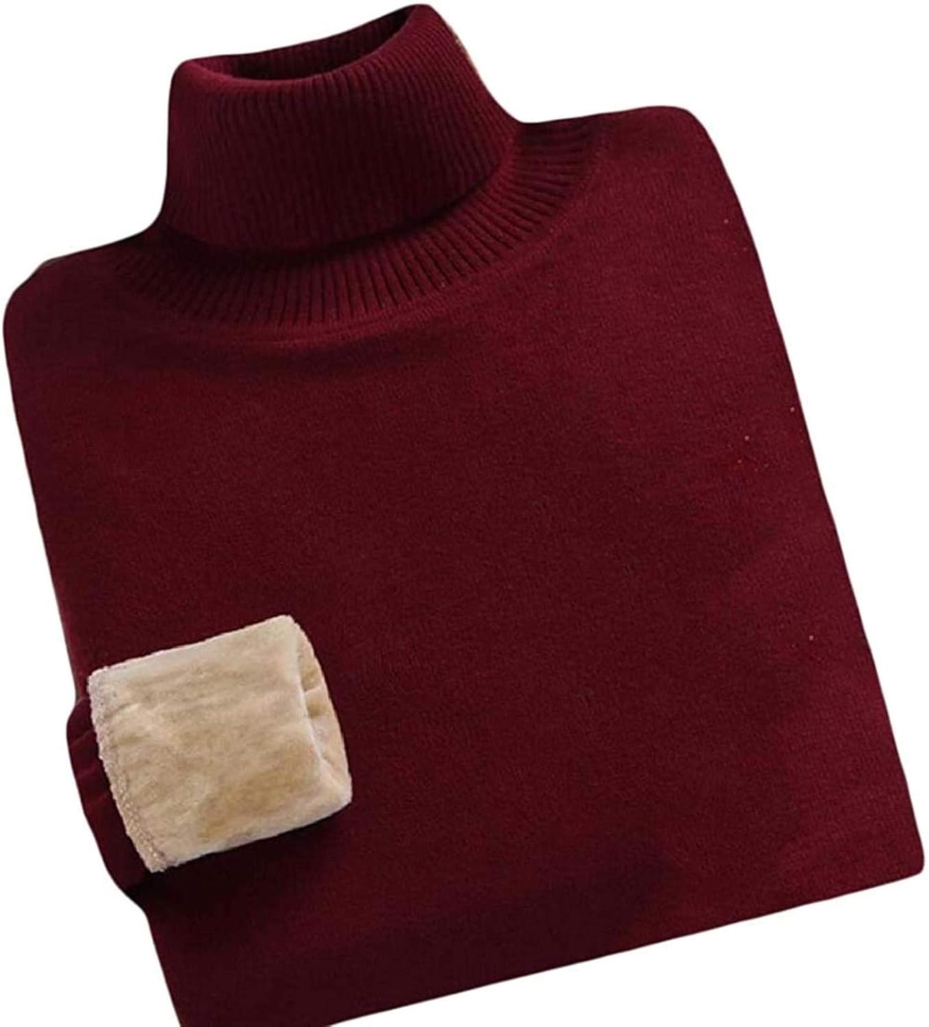 WSBD Men Mock Turtleneck Pullover Long Sleeve Thermal Knitted Basic