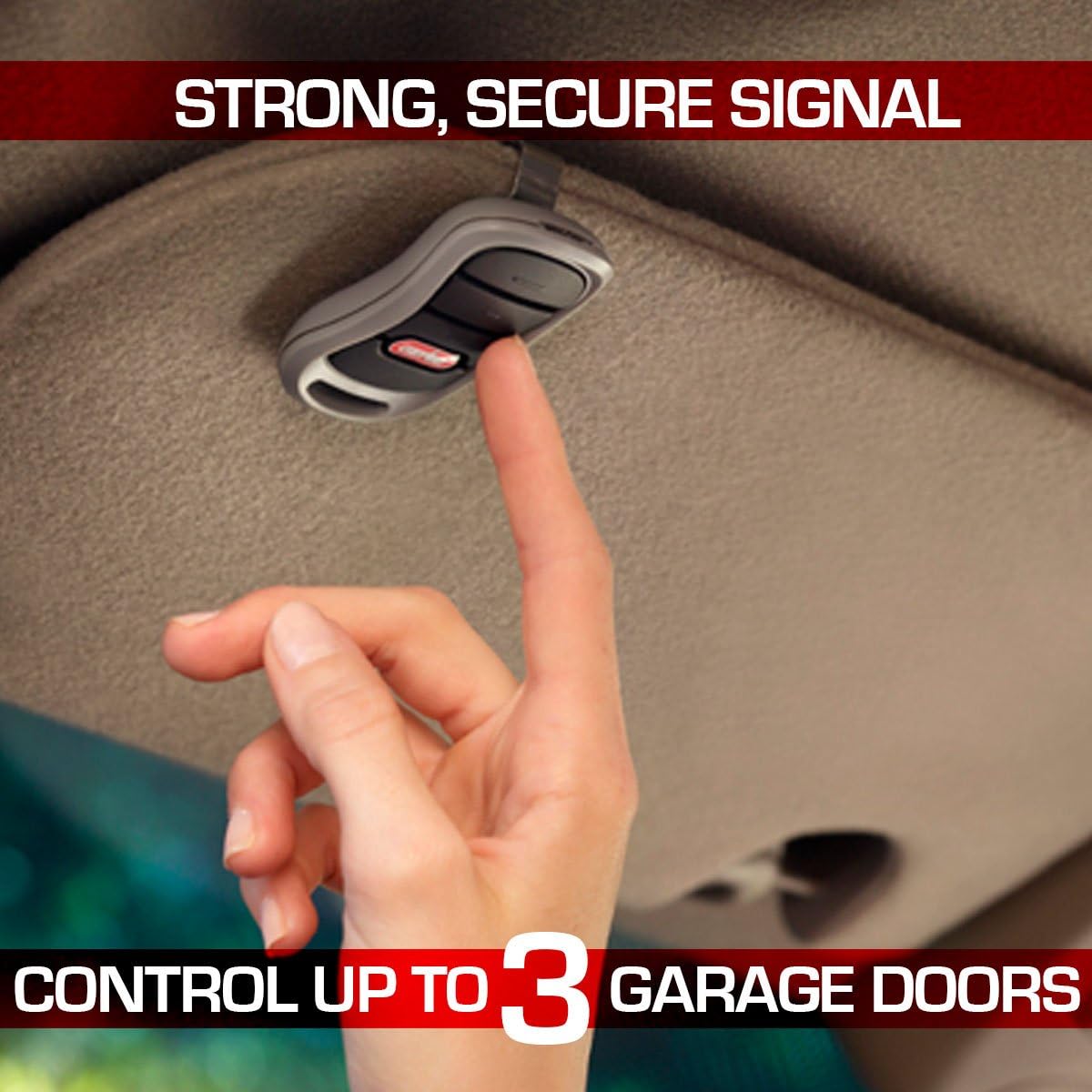 GENIE G3T-R 3-Button Remote with Intellicode Security Technology Controls Up To 3 Garage Door Openers, 1 Pack, Original Version - Garage Door Remote Controls - 