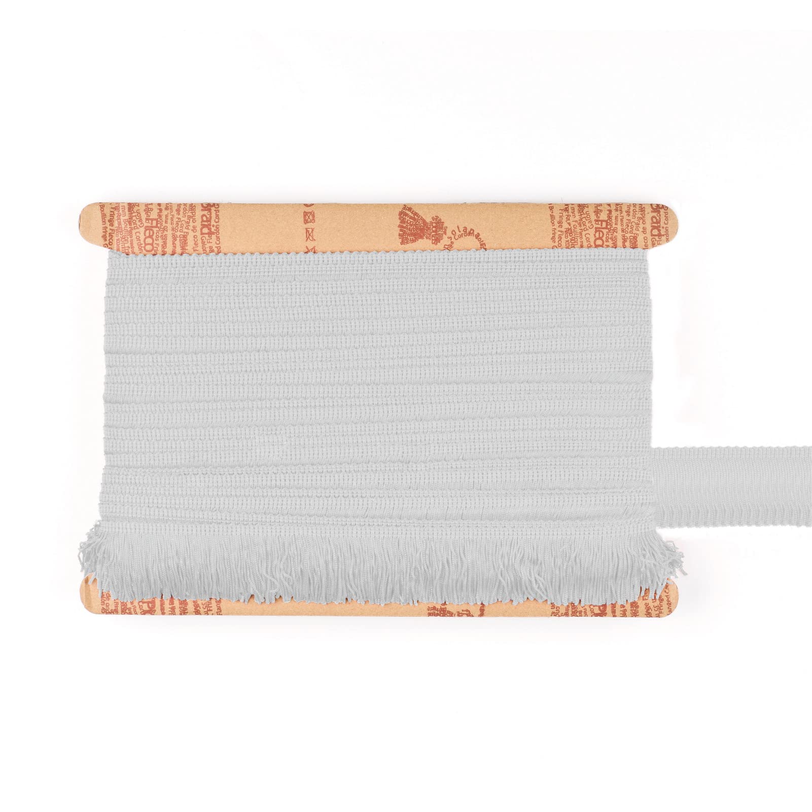 TEXTEX = Cuquillo Fringe for Sewing Flamenco and Sevillana. Composition Rayon 100%. Length of 5 cm. 5m Pieces. (Snow Gray)