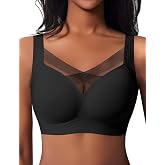 Werena Women Jelly Bras No Underwire V Mesh Buttery Soft Tshirt Bra | Seamless, Wireless, Full Coverage, Medium Supportive, Lift, Soft, Back Fat Smoothing, Convertible Everyday T-shirt Bra