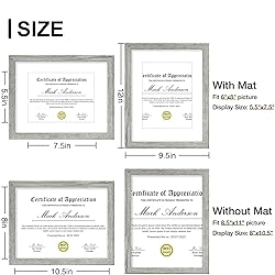 Vittanly 8.5x11 Picture Frame, Display Pictures 6x8