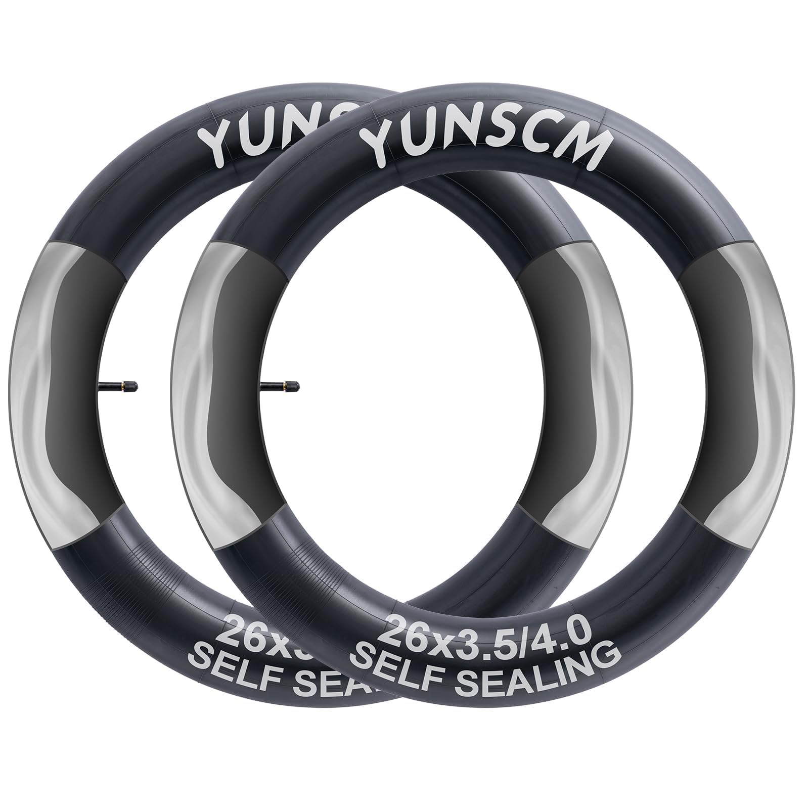 YunSCM 2Pcs 89/102-559 Self-Sealing 26 inch Fat Bike Inner Tubes 26x3.5 26x4.0 AV32mm Schrader Valve Automatic Repair Puncture Resistant Tube Compatible 26x3.5/4.0 Fat Bicycle Tyre Inner Tube