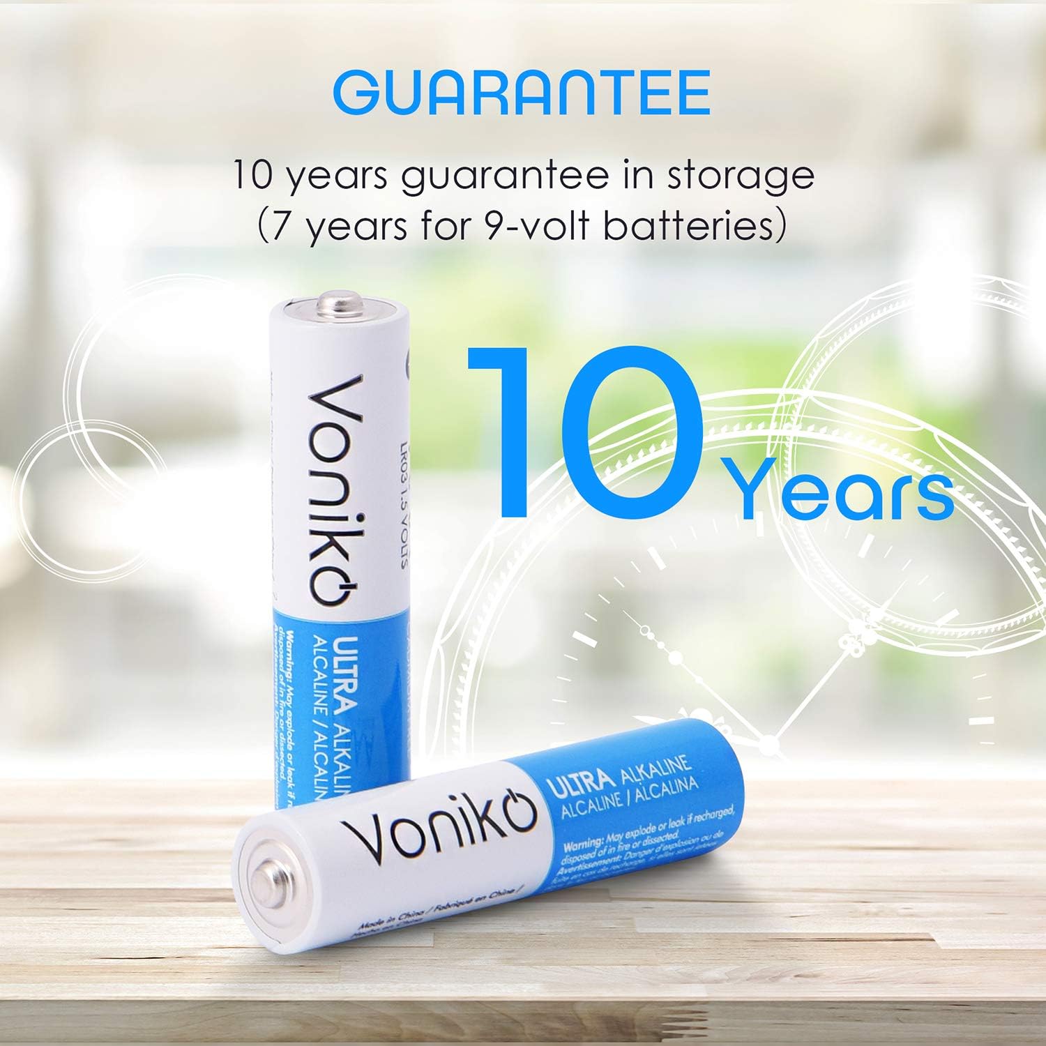 VONIKO - Premium Grade AA Batteries - 24 Pack - Alkaline Double AA Battery - Ultra Long-Lasting, Leakproof 1.5v Batteries - 10-Year Shelf Life: Electronics