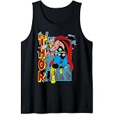 Marvel The Mighty Thor Retro Wall Smash Portrait Logo Tank Top