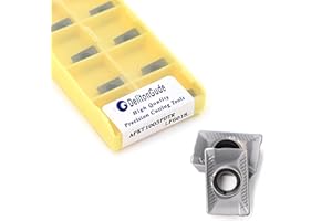 DelitonGude 10pcs APKT1003PDTR CNC Lathe Indexable Solid Carbide Milling Turning Insert for The Finishing of Steel and Other Metal (APKT1003PDTR LF6018)